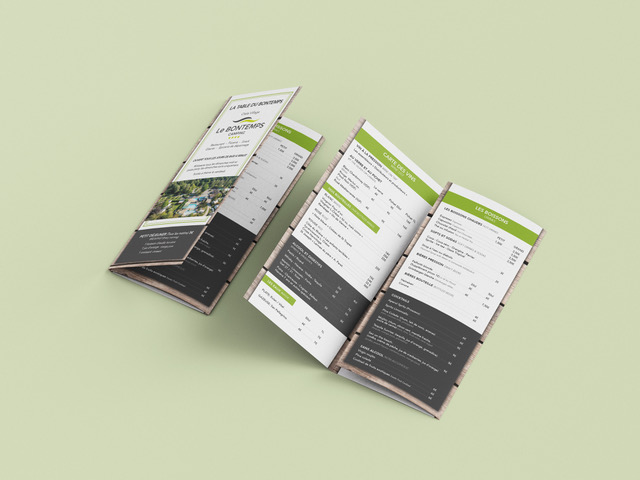 CARTE MENU LE BONTEMPS